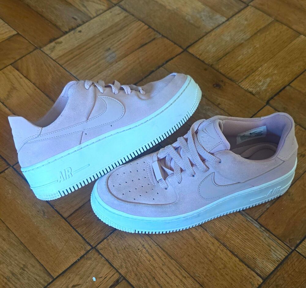 Nike Air Force 1 Low Top Lace-Up Sneakers Pink/White Women's Pre-Owned Excl